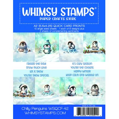 Whimsy Stamps Quick Card Fronts - Chilly Penguins
